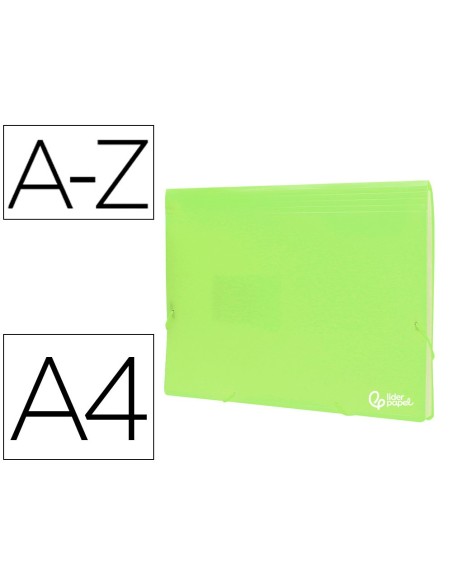 CARPETA CLASIFICADOR FUELLE PP. A4 AM. FLUOR OPACO 13 DEPARTAMENTOS