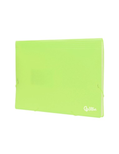 CARPETA CLASIFICADOR FUELLE PP. A4 AM. FLUOR OPACO 13 DEPARTAMENTOS