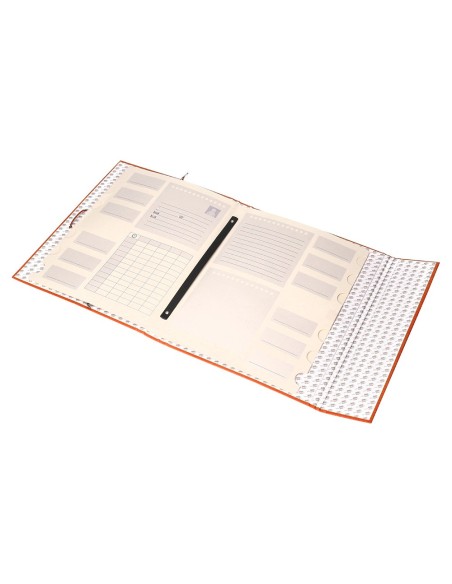 CARPETA CLASIF.A C.FORRADO COAT SOLAPA I-NARANJA 12 DEPARTAMENTOS