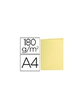 SUBCARPETA A4 180 GR. LIDERPAPEL AMARILLO PASTEL C/50 2