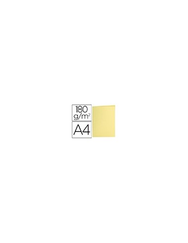 SUBCARPETA A4 180 GR. LIDERPAPEL AMARILLO PASTEL C/50