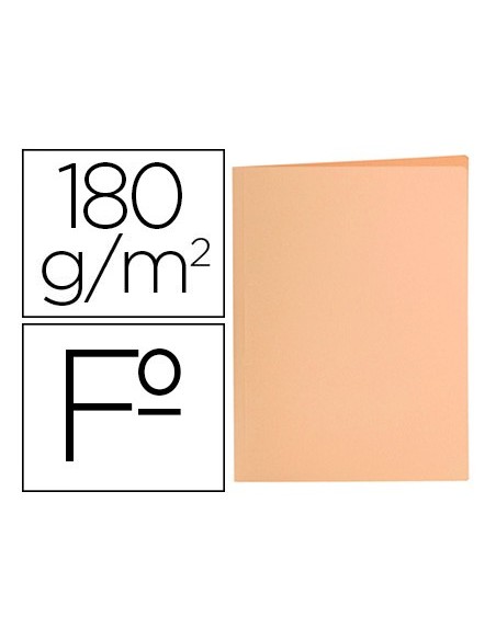 SUBCARPETA FL 180 GR. LIDERPAPEL NARANJA PASTEL