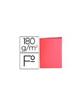 SUBCARPETA FL 180 GR. LIDERPAPEL ROJO PASTEL 2