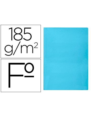 SUBCARPETA FL 180 GR. LIDERPAPEL CELESTE INTENSO