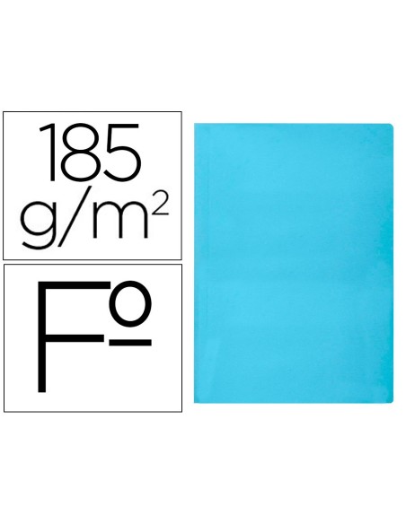 SUBCARPETA FL 180 GR. LIDERPAPEL CELESTE INTENSO