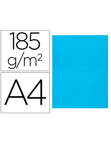 SUBCARPETA A4 185 GR. LIDERPAPEL CELESTE INTENSO C/50
