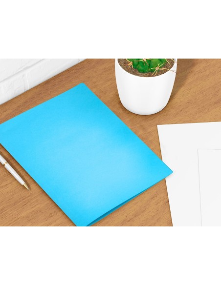 SUBCARPETA A4 185 GR. LIDERPAPEL CELESTE INTENSO C/50