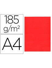 SUBCARPETA A4 180 GR. LIDERPAPEL ROJO INTENSO C/50