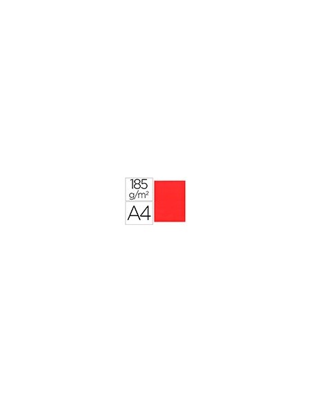 SUBCARPETA A4 180 GR. LIDERPAPEL ROJO INTENSO C/50