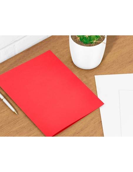 SUBCARPETA A4 180 GR. LIDERPAPEL ROJO INTENSO C/50