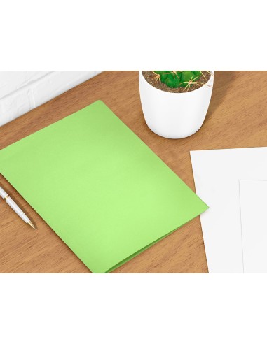 SUBCARPETA A4 180 GR. LIDERPAPEL VERDE INTENSO C/50