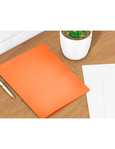 SUBCARPETA A4 185 GR. LIDERPAPEL NARANJA INTENSO C/50