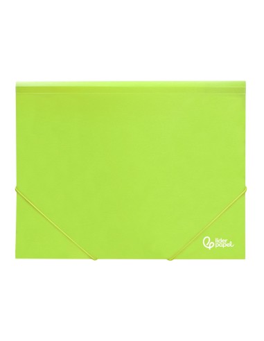 CARPETA GOMAS LIDERPAPEL A4 PP 3 SOLAPAS AM. FLUOR