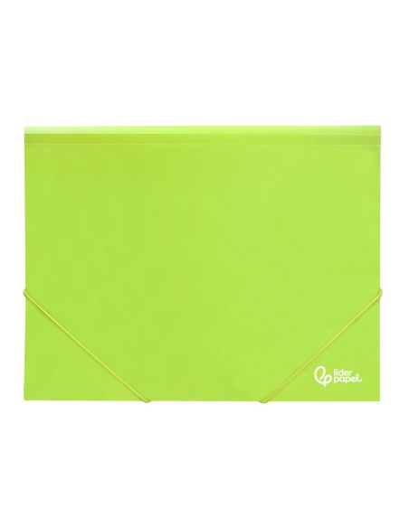 CARPETA GOMAS LIDERPAPEL A4 PP 3 SOLAPAS AM. FLUOR