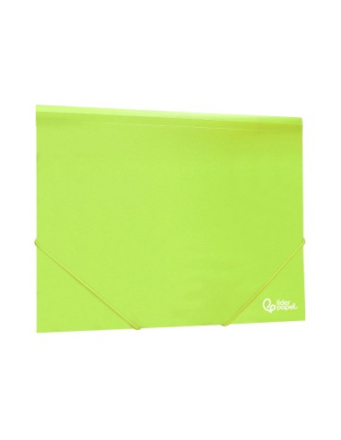 CARPETA GOMAS LIDERPAPEL A4 PP 3 SOLAPAS AM. FLUOR