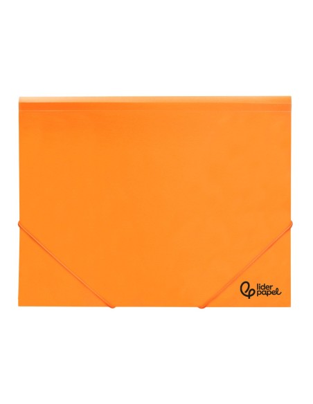 CARPETA GOMAS LIDERPAPEL A4 PP 3 SOLAPAS NJ. FLUOR