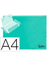 CARPETA GOMAS LIDERPAPEL A4 PP 3 SOLAPAS VE.