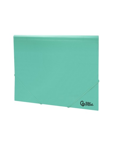 CARPETA GOMAS LIDERPAPEL A4 PP 3 SOLAPAS VE.