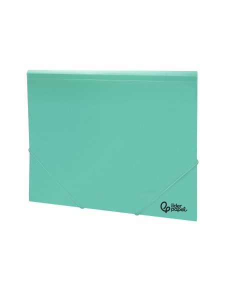 CARPETA GOMAS LIDERPAPEL A4 PP 3 SOLAPAS VE.