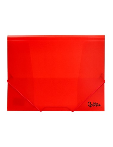 CARPETA GOMAS LIDERPAPEL A4 PP 3 SOLAPAS RJ. TPTE.