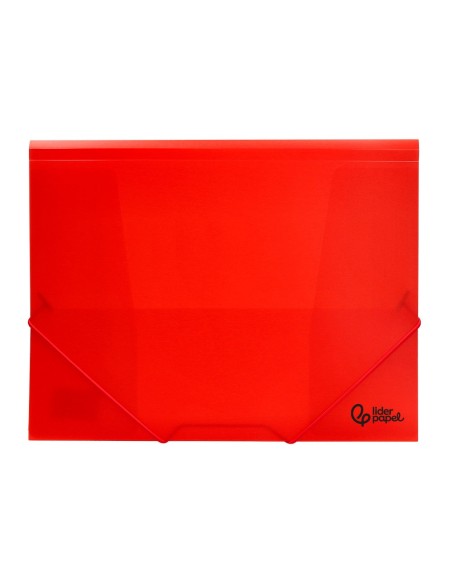 CARPETA GOMAS LIDERPAPEL A4 PP 3 SOLAPAS RJ. TPTE.