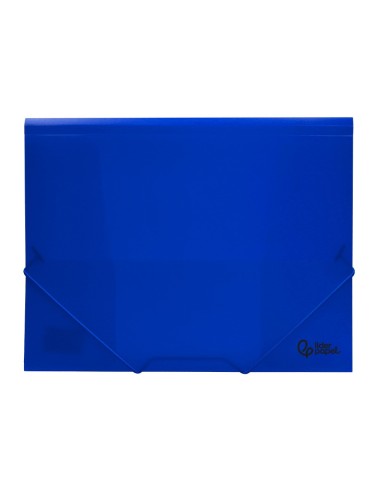 CARPETA GOMAS LIDERPAPEL A4 PP 3 SOLAPAS AZ. TPTE.