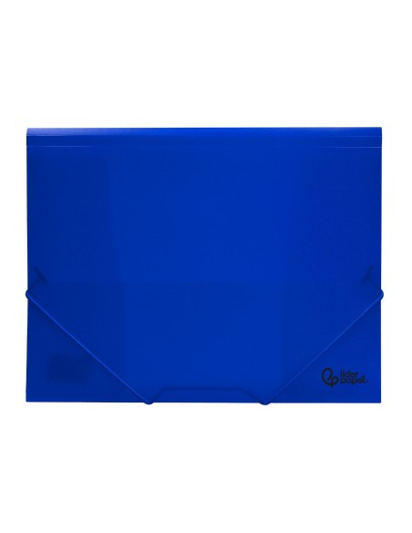 CARPETA GOMAS LIDERPAPEL A4 PP 3 SOLAPAS AZ. TPTE.
