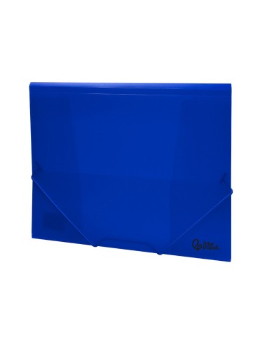 CARPETA GOMAS LIDERPAPEL A4 PP 3 SOLAPAS AZ. TPTE.