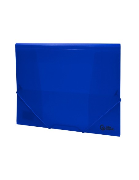 CARPETA GOMAS LIDERPAPEL A4 PP 3 SOLAPAS AZ. TPTE.