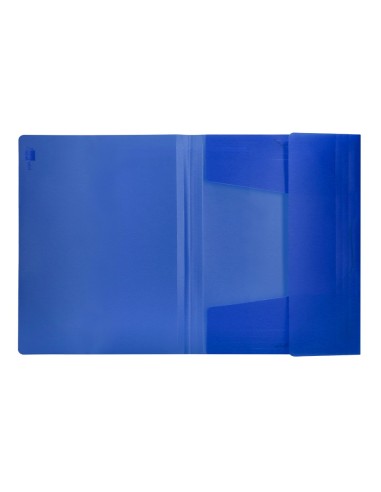CARPETA GOMAS LIDERPAPEL A4 PP 3 SOLAPAS AZ. TPTE.