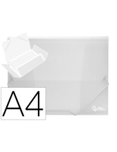 CARPETA GOMAS LIDERPAPEL A4 PP 3 SOLAPAS TPTE.
