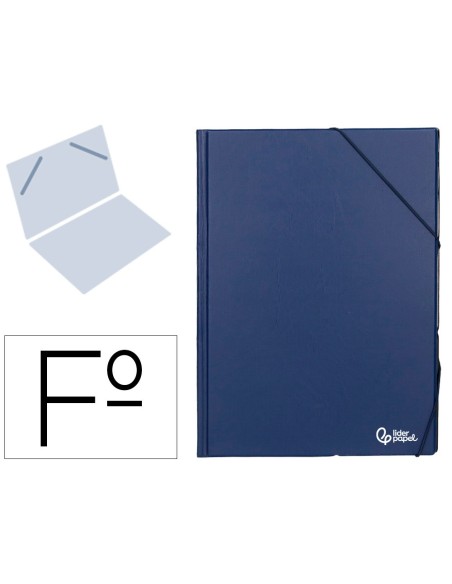 CARPETA GOMAS LIDERPAPEL FL PVC AZ.