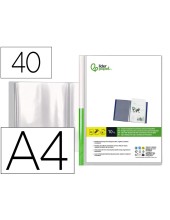 CARPETA PERSONALIZA 40 FUNDAS PP. A4 TPTE.PORTADA LOMO