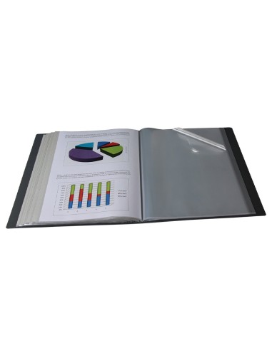 CARPETA LIDERPAPEL 30 FUNDAS PP A4 NG.OPACO PORTADA LOMO PERS.