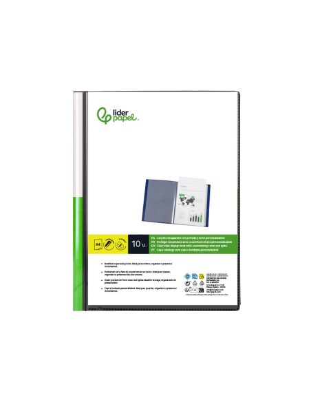 CARPETA ESCAPARATE 100 FUNDAS PP A4 NG.C/CAJETIN