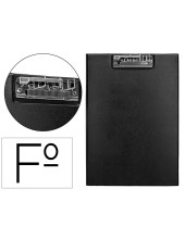 CARPETA PINZA SUPERIOR CON SOLAPA  PLASTICO FL.NEGRA