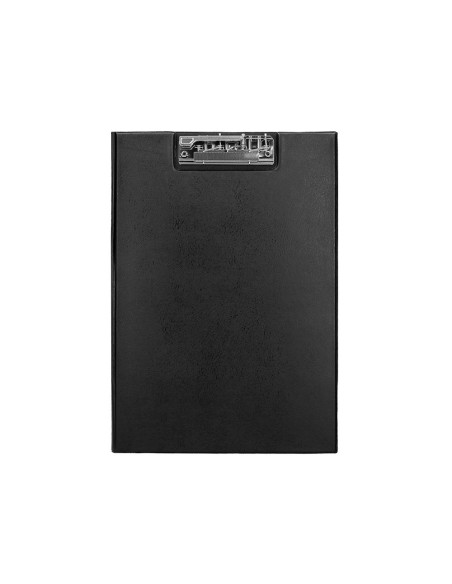 CARPETA PINZA SUPERIOR CON SOLAPA  PLASTICO FL.NEGRA