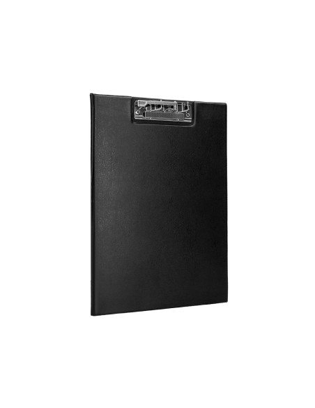 CARPETA PINZA SUPERIOR CON SOLAPA  PLASTICO FL.NEGRA