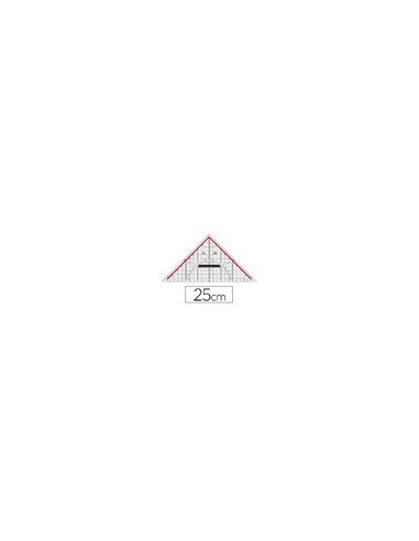 ESCUADRA MOR GEOMETRIA 25 CM PLASTICO CRISTAL