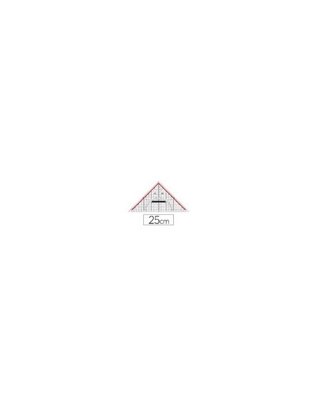 ESCUADRA MOR GEOMETRIA 25 CM PLASTICO CRISTAL