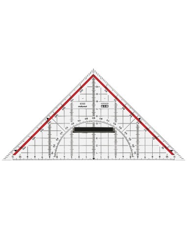 ESCUADRA MOR GEOMETRIA 25 CM PLASTICO CRISTAL