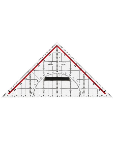 ESCUADRA MOR GEOMETRIA 25 CM PLASTICO CRISTAL