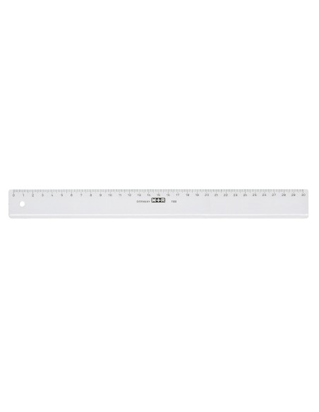 REGLA MOR 30 CM PLASTICO TPTE.