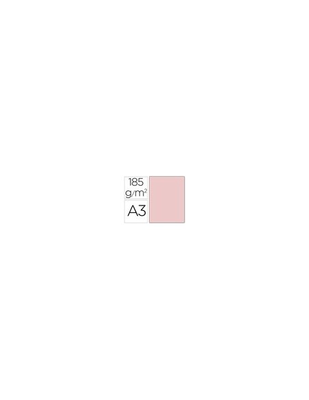 CARTULINA GUARRO DIN A3 ROSA 185 GR PAQUETE 50 H 200040189