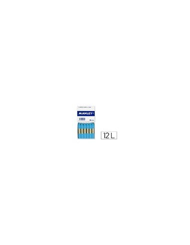 LAPICES DE CERA MANLEY UNICOLOR CELESTE CLARO CAJA DE 12 N.41