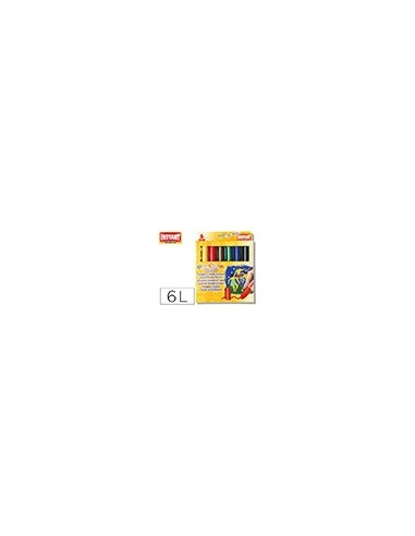 TEMPERA SOLIDA EN BARRA INSTANT POCKET ESCOLAR CAJA 6 COL.SURTIDOS