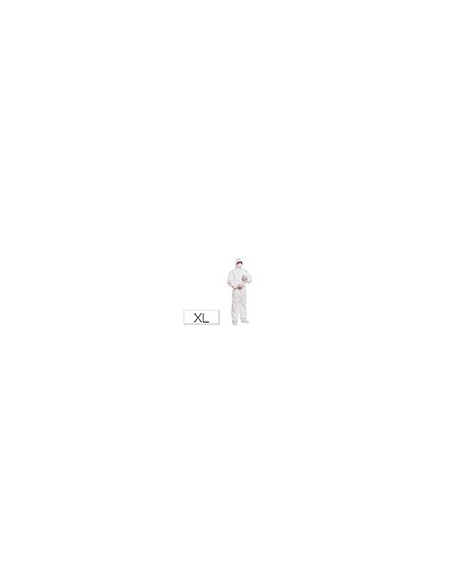 TRAJE SEGURIDAD DELTAPLUS PP CAPUCHA UN SOLO USO COL.BLANCO T. XL