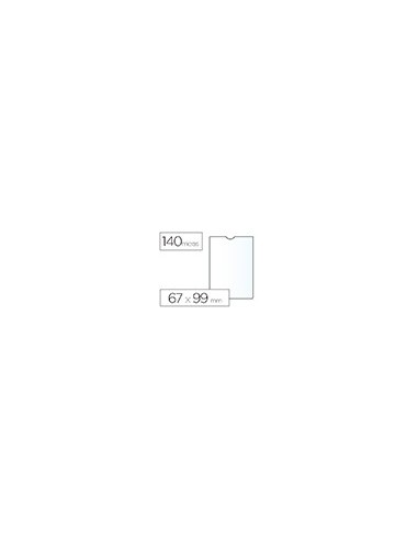 FUNDA PORTADOCUMENTO ESSELTE PLASTICO TPTE.140 MICRAS  67X99 MM