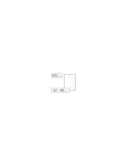 FUNDA PORTADOCUMENTO ESSELTE PLASTICO TPTE.140 MICRAS  67X99 MM
