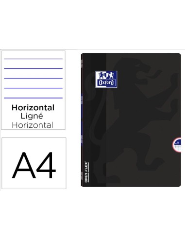 CUADERNO ENCOLADO OXFORD ESCOLAR A4 T.FLEXIBLE HOR. 48H. 90GR. NG.